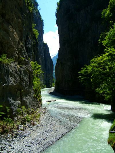 The Gorge of the Aar in the Bernese Oberland, Swiss Alps