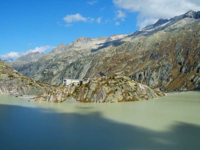 Lake Grimsel with high water level